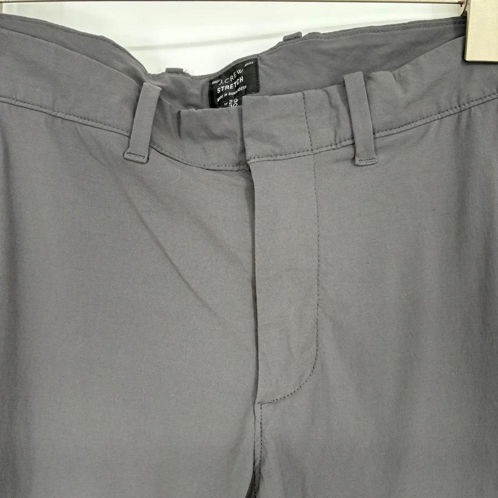 J.Crew 484 Slim Stretch Tech Pant  Size 29/30 Dark Grey Zip pockets
